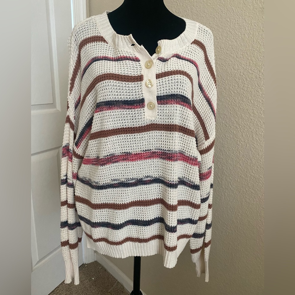 AE Oversized Striped Sweater